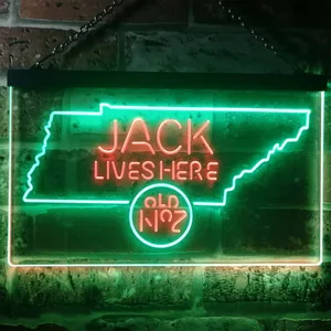 Jack Daniel's Jack Lives Here - Tennessee Neon-Like LED Sign