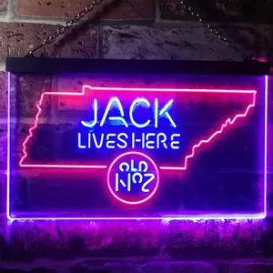 Jack Daniel's Jack Lives Here - Tennessee Neon-Like LED Sign