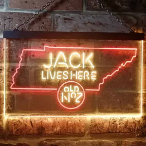 Jack Daniel's Jack Lives Here - Tennessee Neon-Like LED Sign