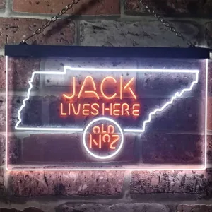 Jack Daniel's Jack Lives Here - Tennessee Neon-Like LED Sign