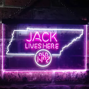 Jack Daniel's Jack Lives Here - Tennessee Neon-Like LED Sign