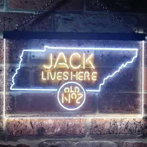 Jack Daniel's Jack Lives Here - Tennessee Neon-Like LED Sign