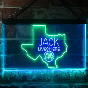 Jack Daniel's Jack Lives Here - Texas Neon-Like LED Sign