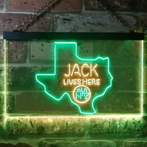 Jack Daniel's Jack Lives Here - Texas Neon-Like LED Sign