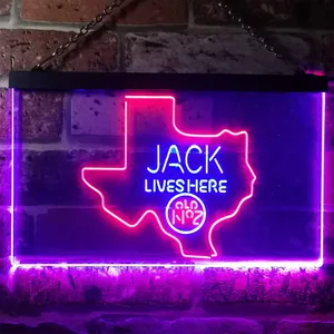 Jack Daniel's Jack Lives Here - Texas Neon-Like LED Sign