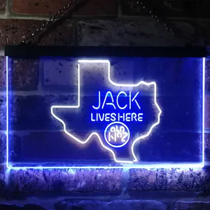 Jack Daniel's Jack Lives Here - Texas Neon-Like LED Sign