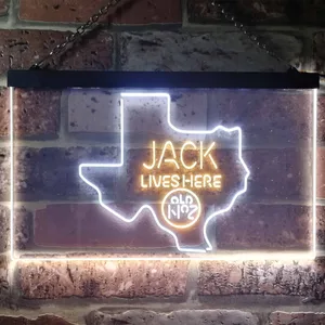 Jack Daniel's Jack Lives Here - Texas Neon-Like LED Sign