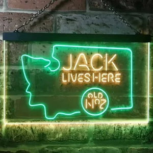 Jack Daniel's Jack Lives Here - Washington Neon-Like LED Sign