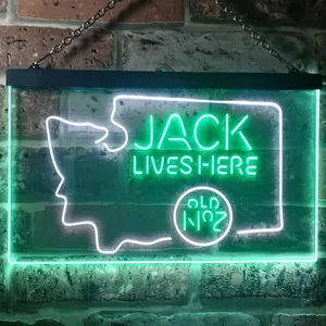 Jack Daniel's Jack Lives Here - Washington Neon-Like LED Sign