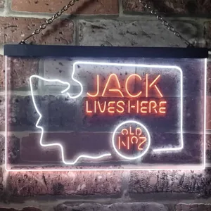Jack Daniel's Jack Lives Here - Washington Neon-Like LED Sign