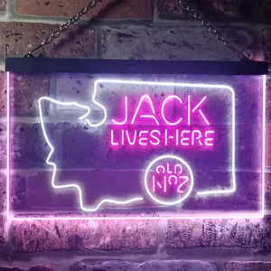 Jack Daniel's Jack Lives Here - Washington Neon-Like LED Sign