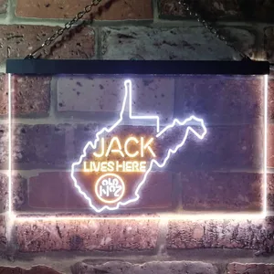 Jack Daniel's Jack Lives Here - West Virginia Neon-Like LED Sign