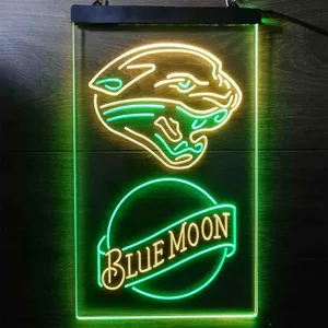 Jacksonville Jaguars Blue Moon Neon-Like LED Sign
