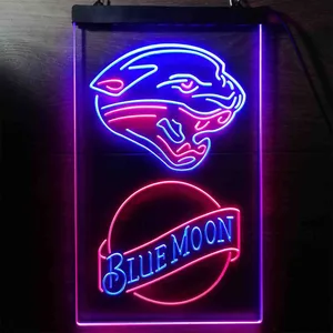 Jacksonville Jaguars Blue Moon Neon-Like LED Sign