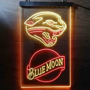 Jacksonville Jaguars Blue Moon Neon-Like LED Sign