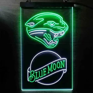 Jacksonville Jaguars Blue Moon Neon-Like LED Sign