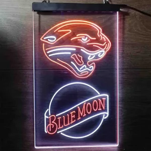 Jacksonville Jaguars Blue Moon Neon-Like LED Sign