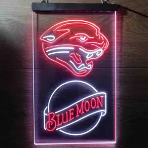 Jacksonville Jaguars Blue Moon Neon-Like LED Sign