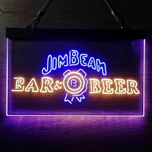Jim Beam Bar & Beer Neon-Like LED Sign