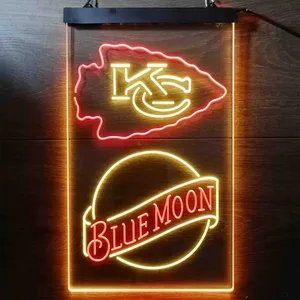Kansas City Chiefs Blue Moon Neon-Like LED Sign