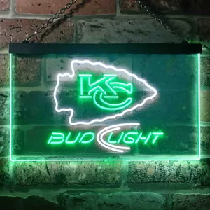 Kansas City Chiefs Bud Light Neon-Like LED Sign