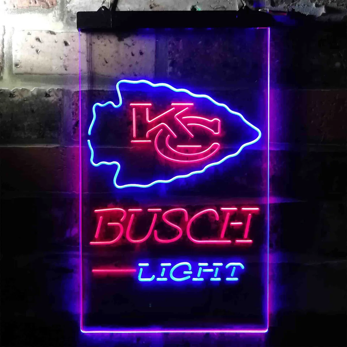 Kansas City Chiefs Busch Light Neon-Like LED Sign
