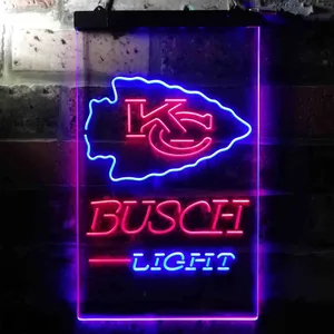 Kansas City Chiefs Busch Light Neon-Like LED Sign