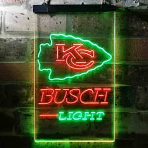 Kansas City Chiefs Busch Light Neon-Like LED Sign