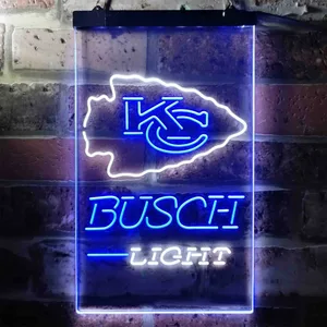 Kansas City Chiefs Busch Light Neon-Like LED Sign