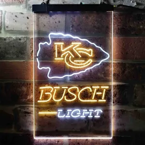 Kansas City Chiefs Busch Light Neon-Like LED Sign