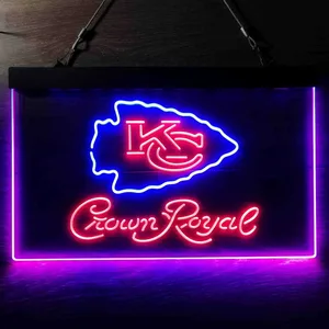 Kansas City Chiefs Crown Royal Neon-Like LED Sign