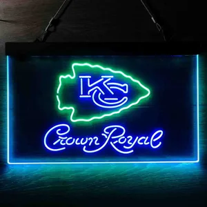 Kansas City Chiefs Crown Royal Neon-Like LED Sign
