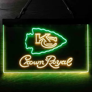 Kansas City Chiefs Crown Royal Neon-Like LED Sign