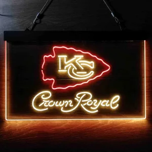Kansas City Chiefs Crown Royal Neon-Like LED Sign