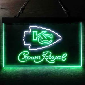Kansas City Chiefs Crown Royal Neon-Like LED Sign