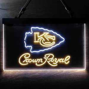 Kansas City Chiefs Crown Royal Neon-Like LED Sign