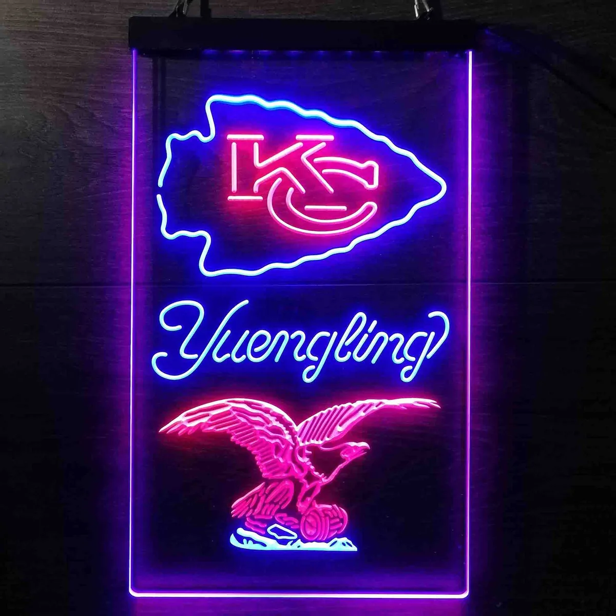Kansas City Chiefs Yuengling Neon-Like LED Sign