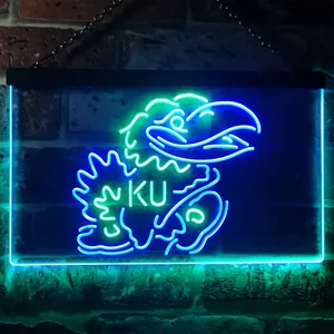 Kansas Jayhawks KU Logo Neon-Like LED Sign