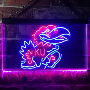 Kansas Jayhawks KU Logo Neon-Like LED Sign
