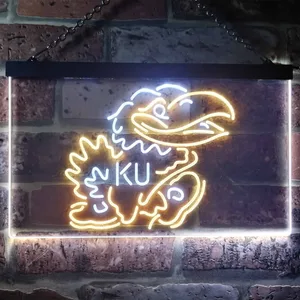 Kansas Jayhawks KU Logo Neon-Like LED Sign