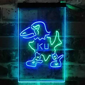 Kansas Jayhawks Logo 2 Neon-Like LED Sign - Legacy Edition