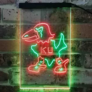Kansas Jayhawks Logo 2 Neon-Like LED Sign - Legacy Edition