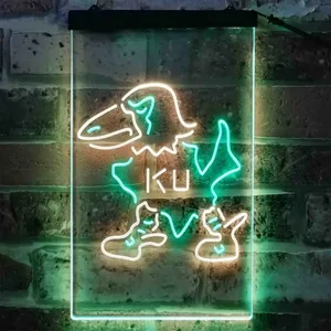 Kansas Jayhawks Logo 2 Neon-Like LED Sign - Legacy Edition