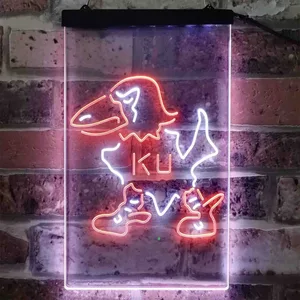 Kansas Jayhawks Logo 2 Neon-Like LED Sign - Legacy Edition