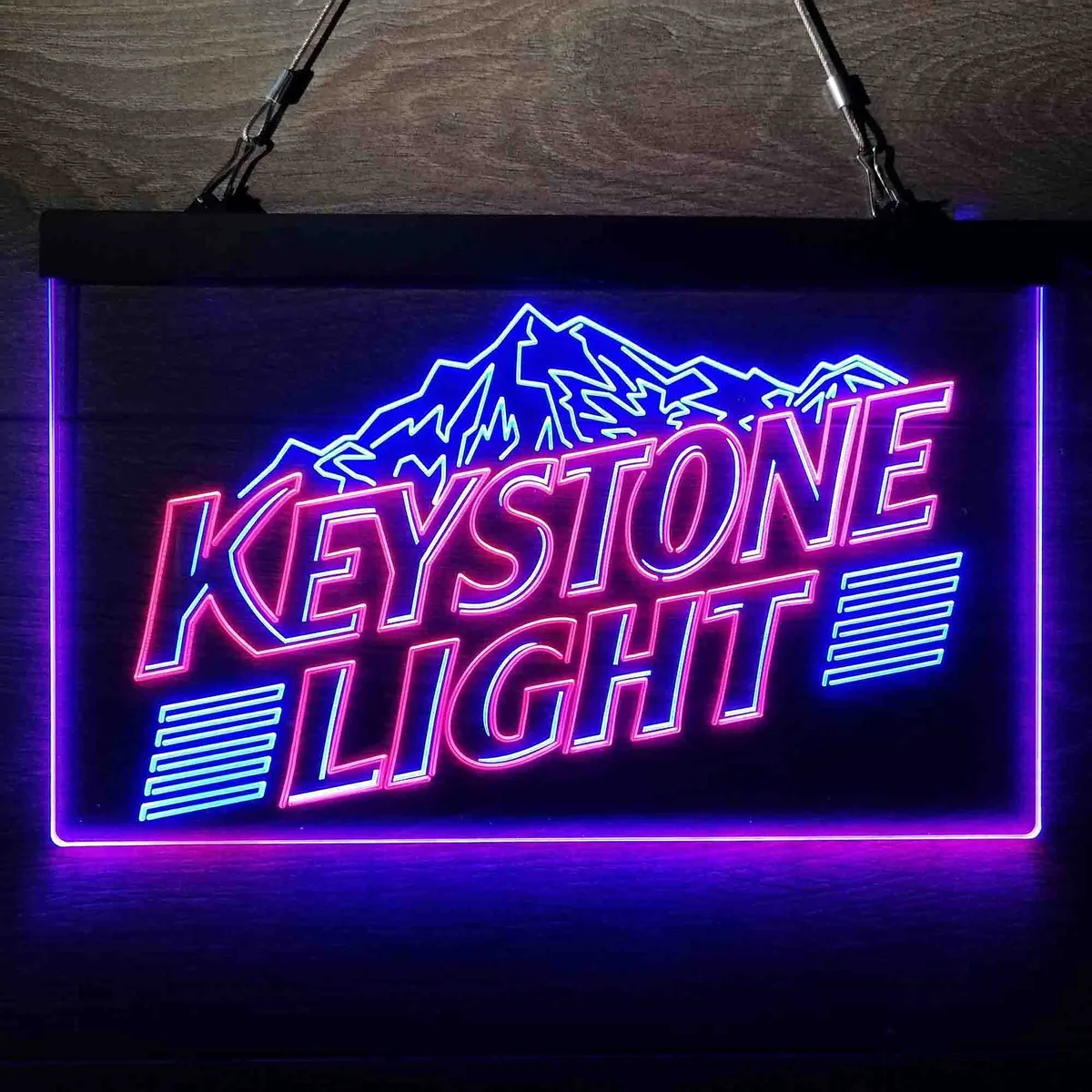 Keystone Light Mountain Logo 2 Neon-Like LED Sign
