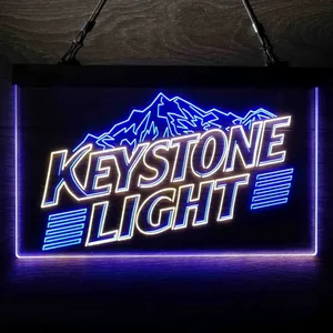 Keystone Light Mountain Logo 2 Neon-Like LED Sign