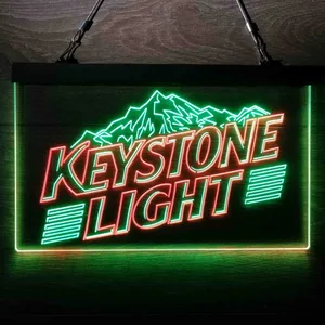 Keystone Light Mountain Logo 2 Neon-Like LED Sign
