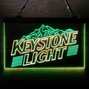 Keystone Light Mountain Logo 2 Neon-Like LED Sign
