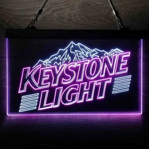 Keystone Light Mountain Logo 2 Neon-Like LED Sign
