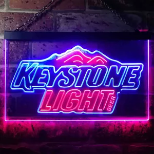 Keystone Light Mountain Logo Neon-Like LED Sign